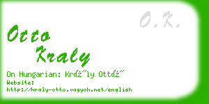 otto kraly business card